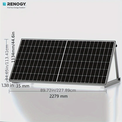 Renogy 2pcs Bifacial 550 Watt Monocrystalline Solar Panel