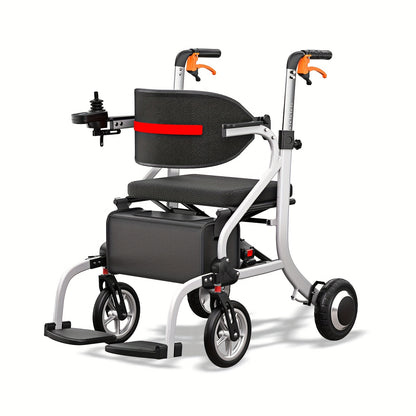 Versatile 2-In-1 Electric Wheelchair And Walker, Featuring a Lightweight Aluminum Alloy Frame That Weighs 38 Pounds. It'S Easy to Transport, Offers an Impressive Range of 20 Miles, And Can Support Up to 300 Pounds