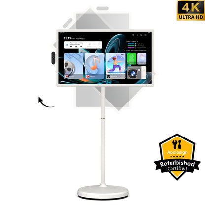 Apolosign 32" 4K UHD Giant Tablet On Wheels Portable Smart TV Touchscreen Gaming Monitor