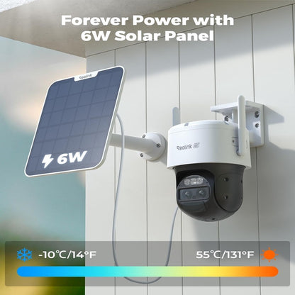 REOLINK Home Hub with 2X TrackMix 6W Solar Panel - 4K Solar Security Cameras Outdoor with Auto Tracking, 360 Pan Tilt, 8X Hybrid Zoom, Color Night Vision, Smart AI Detection, Local Storage