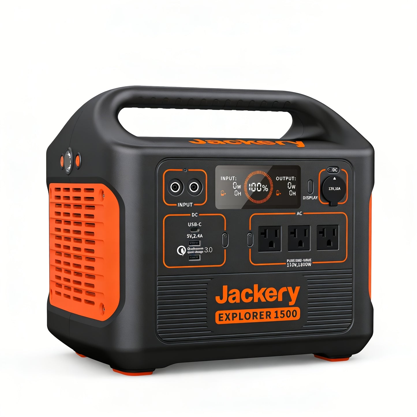 Jackery 1800W 1500Wh Explorer 1500 Power Generator, 1800W Output, Fast Charge, Lightweight Charger, Compact Design, Power Station Portable,Power Bank For Outdoor Camping Hiking Road Trip Cycling CPAP Hurricane Emergency Christmas
