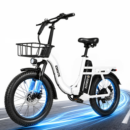 Eskute Electric Bicycle, 48V 10.4Ah Battery, Foldable, Front Frame Included