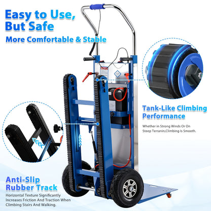 Sturdy Stair Climbing Trolley - Supports Up to 900 Pounds, Features 3 Folding Modes, Telescopic Handle, And Portable Design | Ideal for Mobile, Warehouse, And Business Applications