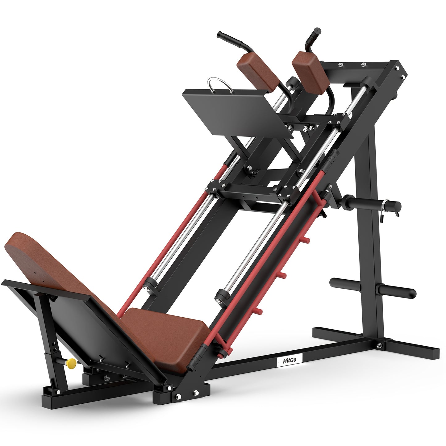 1 Hack Squat & Leg Press Combo Machine | Convertible Lower Body Trainer with Heavy-Duty Steel Frame, Adjustable Footplate & Padded Seat, Available in and Grey