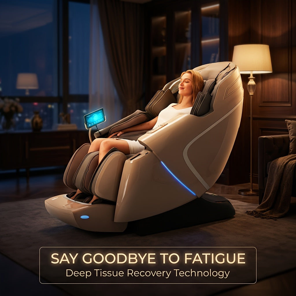 Yitouch 5D Massage Chair, Music Physiotherapy, Yoga Stretch, Zero Gravity Massage Chair, Automatic Calfrest Extension, Calf Kneading-Full Body Relaxation, Massage Chairs Full Body