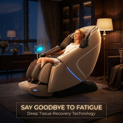 Yitouch 5D Massage Chair, Music Physiotherapy, Yoga Stretch, Zero Gravity Massage Chair, Automatic Calfrest Extension, Calf Kneading-Full Body Relaxation, Massage Chairs Full Body