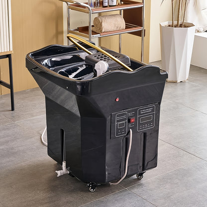 Equipment for Head Spa, Featuring a 360° Cycle Rinse, a Large 15.85gal Water Tank, a Shampoo Basin for Water Therapy, And Light Therapy Along with Fumigation for Hair Relaxation