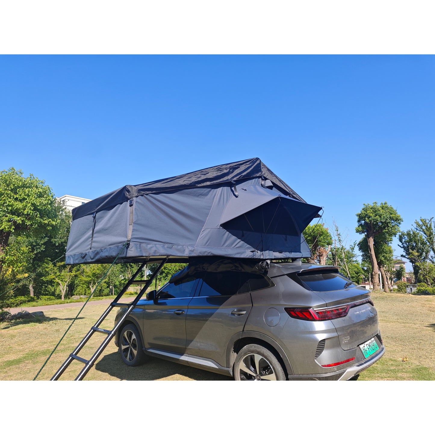 RTT Roof Top Tent for Truck Camping or Overlanding - Softshell Side Open Design with Telescopic Ladder for Easy Access - Waterproof