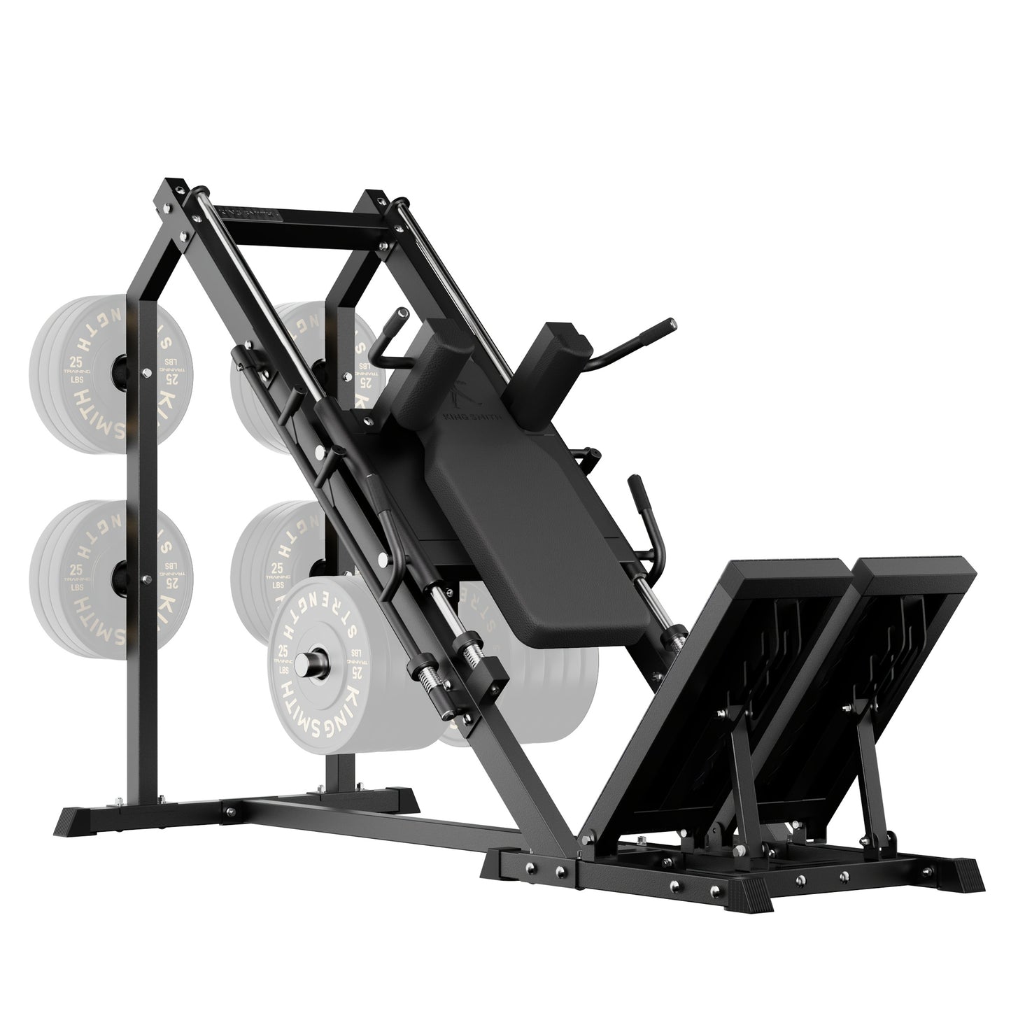 Hack Squat Equipment Featuring an Adjustable ISO Foot Plate And High-Precision Linear Bearings for Home Fitness