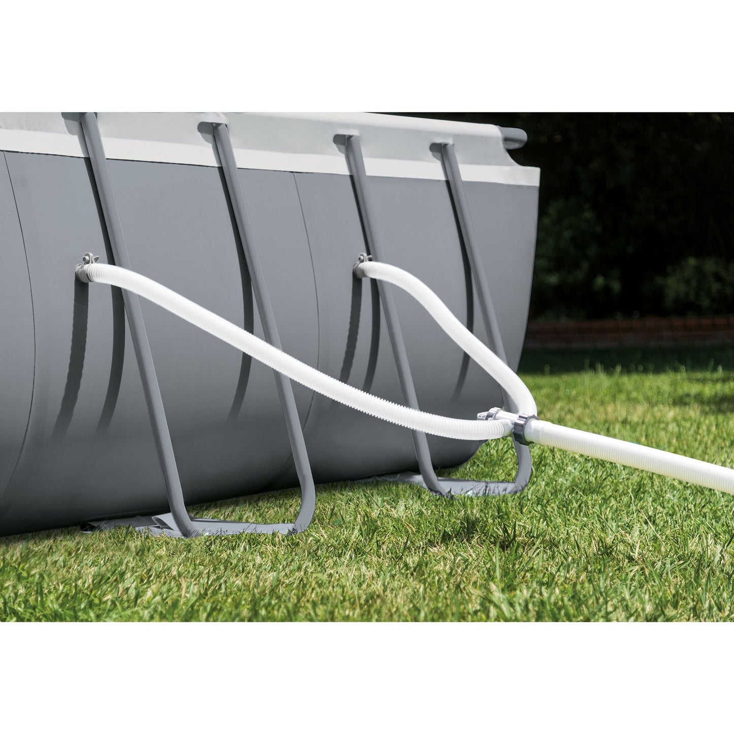 Ultra XTR Deluxe Rectangular Above Ground Swimming Pool Set: 24ft x 12ft x 52in – Includes 2100 GPH Sand Filter Pump – SuperTough Puncture Resistant – Rust Resistant – Easy to Assemble