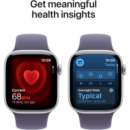 Apple Apple Watch Series 11 (GPS, 46mm, Silver Aluminum, Purple Fog Sport Band, M/L)