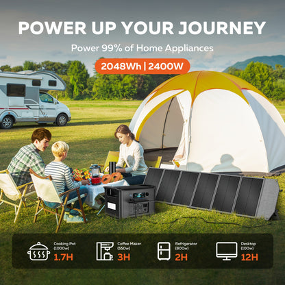 Ctolity 2400W 1600W 500W Portable Power Station, AP2000 2048Wh 2400W, AP1000 1024Wh 1600W, AP400 345Wh 500W Power Bank, Lifepo4 Battery, UPS Function, 200W 100W Foldable Solar Panel, Camping Equipment, Solar Generator  Brand: CTOLITY