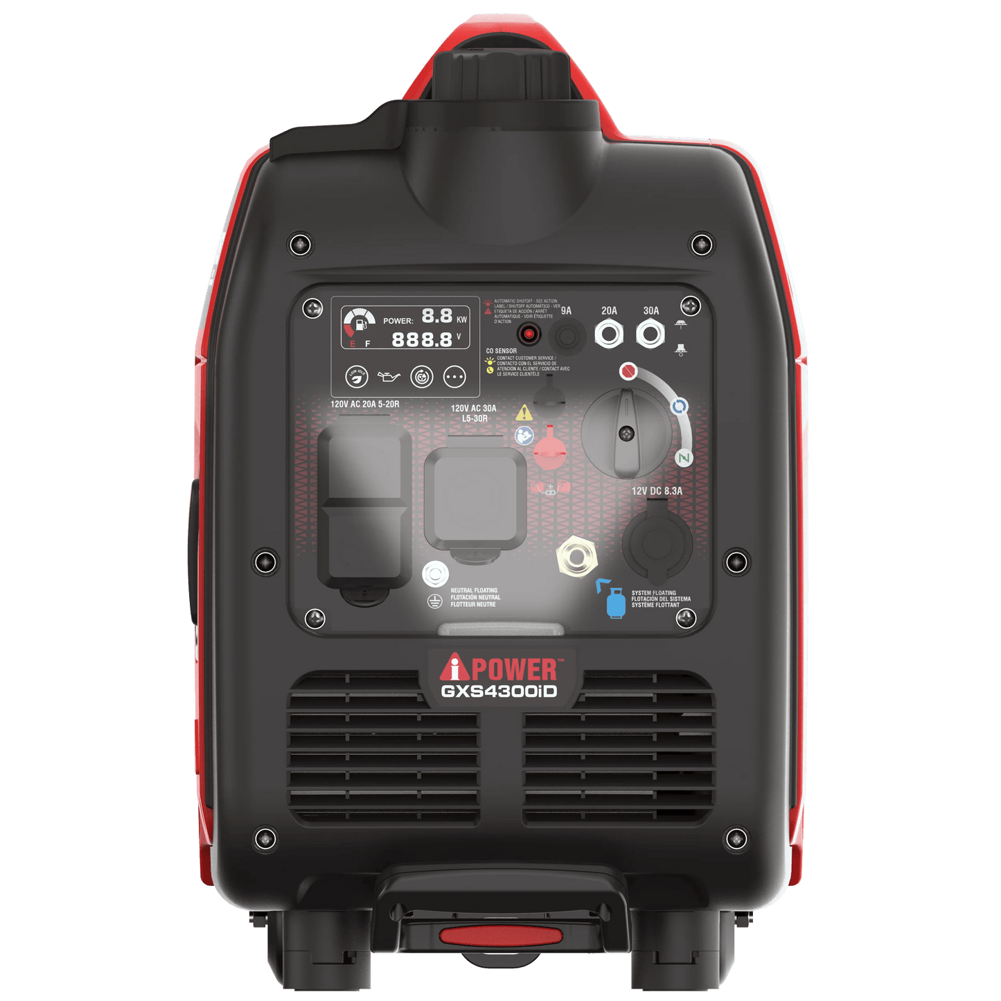 A-iPower 4300W Dual Fuel Portable Inverter Generator Gas & Propane, Quiet Ultra Lightweight Generator with CO Sensor Auto Shutdown, Parallel Ready for Camping, RV Travel & Emergency Home Backup