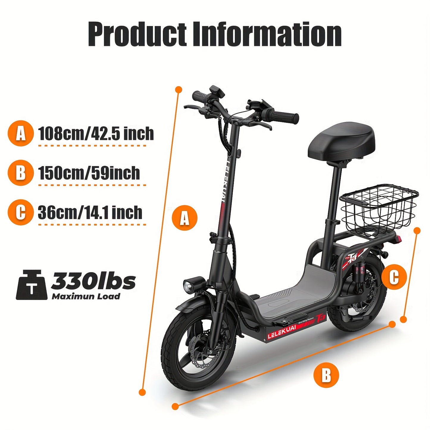 or s & 14+ 749W Peak Cargo Electric Scooter with 25-Mile Range, 330 Load, 19.9 MPH Speed, Dual Suspension & Brakes, LCD Display, Design, /Charger Power (Compatible with Plug) - Youth/ Rider