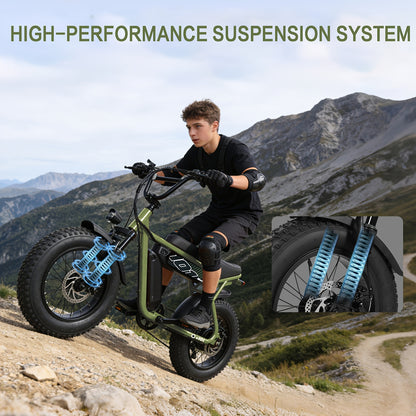 2 Pack ESKUTE's Latest 2026 Electric Bicycle Model for Adults/Teens - Removable Battery Electric Bike, 16" ×4" Tire, 749W Peak Motor, 48V 13Ah Removable Battery, 7-Speed, The Best Choice for Gifts, Includes Free Phone Bag and Combination Lock
