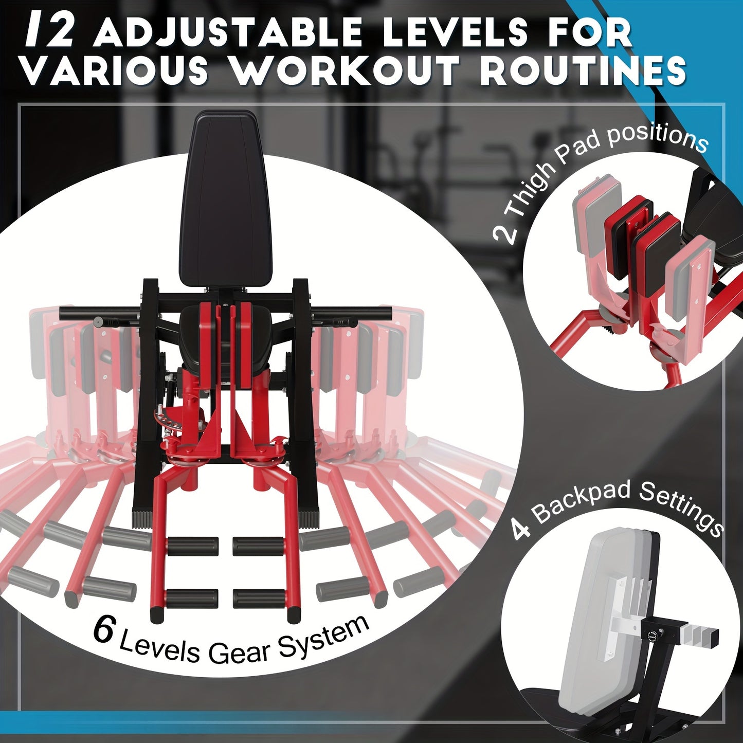 Hip Abductor Machine, Plate-Loaded Inner And Outer Machine, Hip Trainer, Hip Thrusters for Home Gym