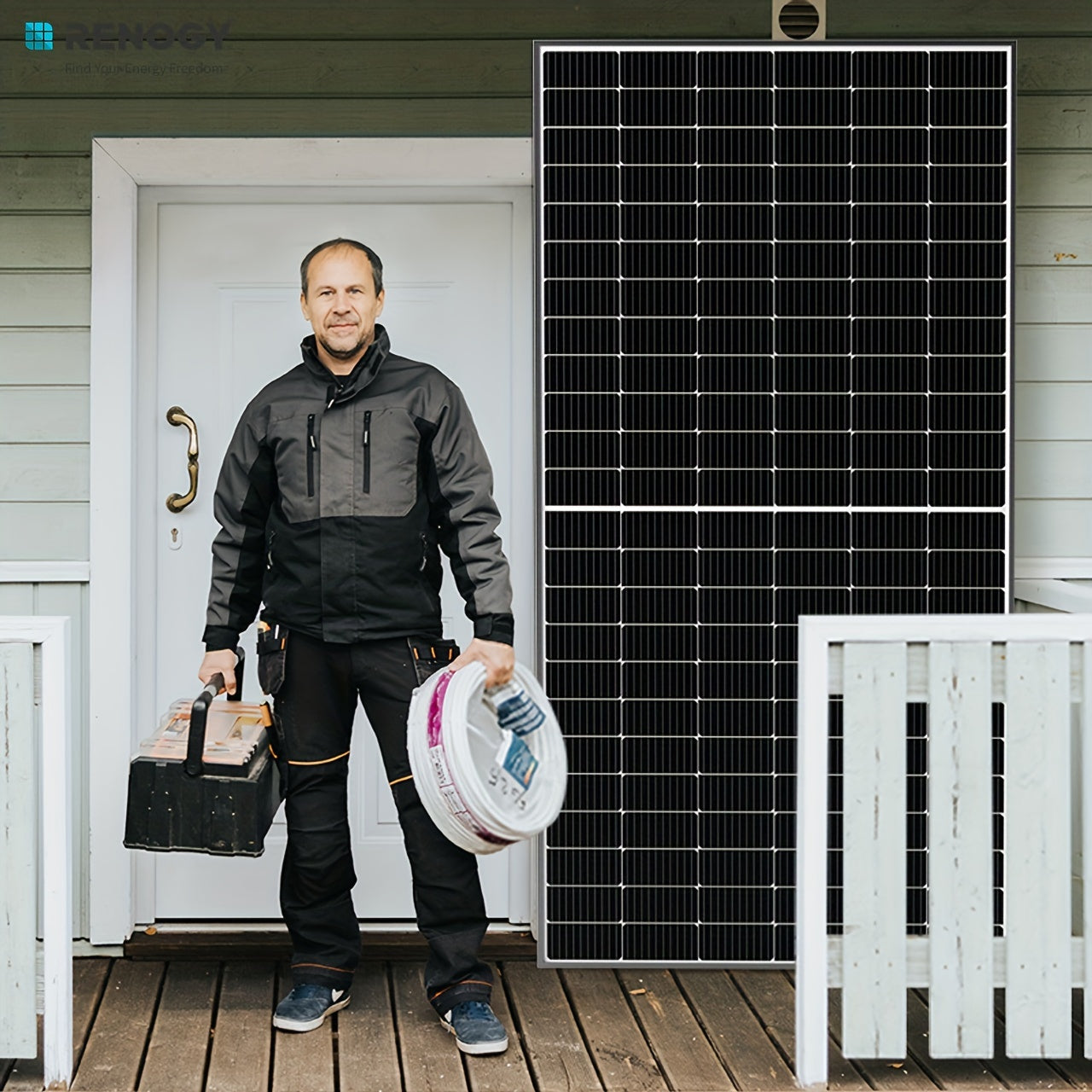 Renogy 2pcs Bifacial 550 Watt Monocrystalline Solar Panel