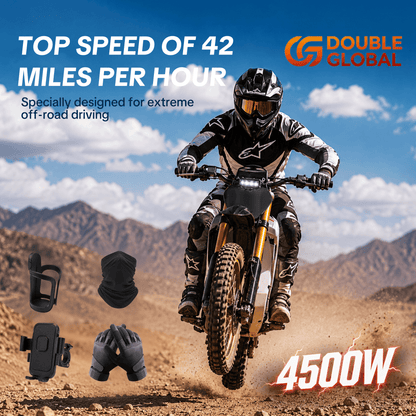 Electric Motorcycle 4500W High Power Motor, 48V 30Ah Long Range Battery, Up to 50 Miles Range, Aluminum Alloy Frame, Fast Electric Scooter for Adults, Durable Off-Road Commuter E-Bike, High Speed Performance, LED Display,