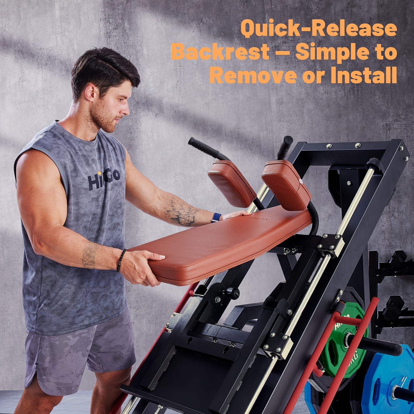 1 Hack Squat & Leg Press Combo Machine | Convertible Lower Body Trainer with Heavy-Duty Steel Frame, Adjustable Footplate & Padded Seat, Available in and Grey