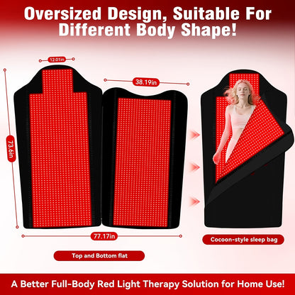 Wellness Gift: Red Light Therapy Wrap For Neck, Shoulders & Back-FDA Cleared Pain Relief With 660nm & 850nm Medical LEDs, Portable & Foldable With Zipper Design, Boost Circulation & Collagen For Relaxation, For Women/Men On Mother's/Father'S Day