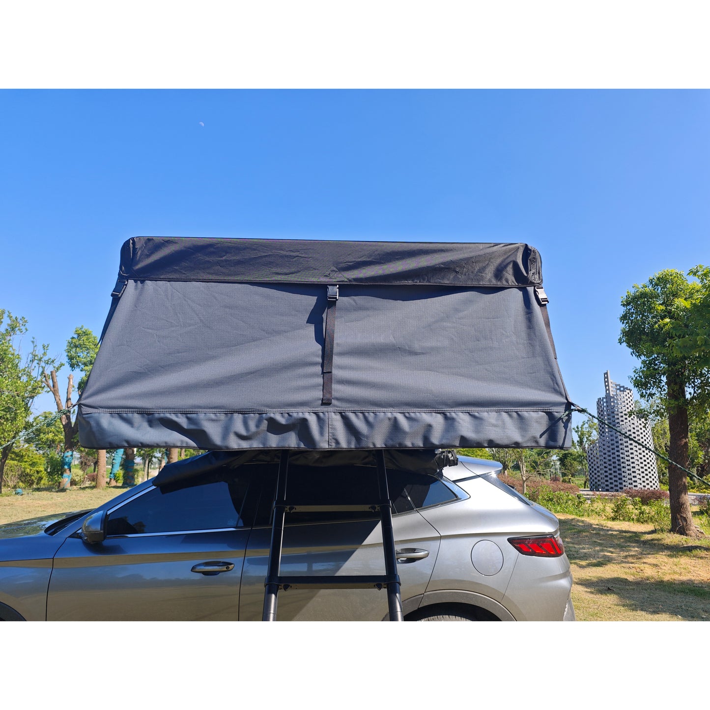 RTT Roof Top Tent for Truck Camping or Overlanding - Softshell Side Open Design with Telescopic Ladder for Easy Access - Waterproof