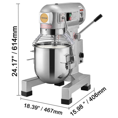 Commercial Food Mixer 10L / 18.7L / 28.5L 3-Speed Stand Dough Mixer 550W / 1100W for Restaurant