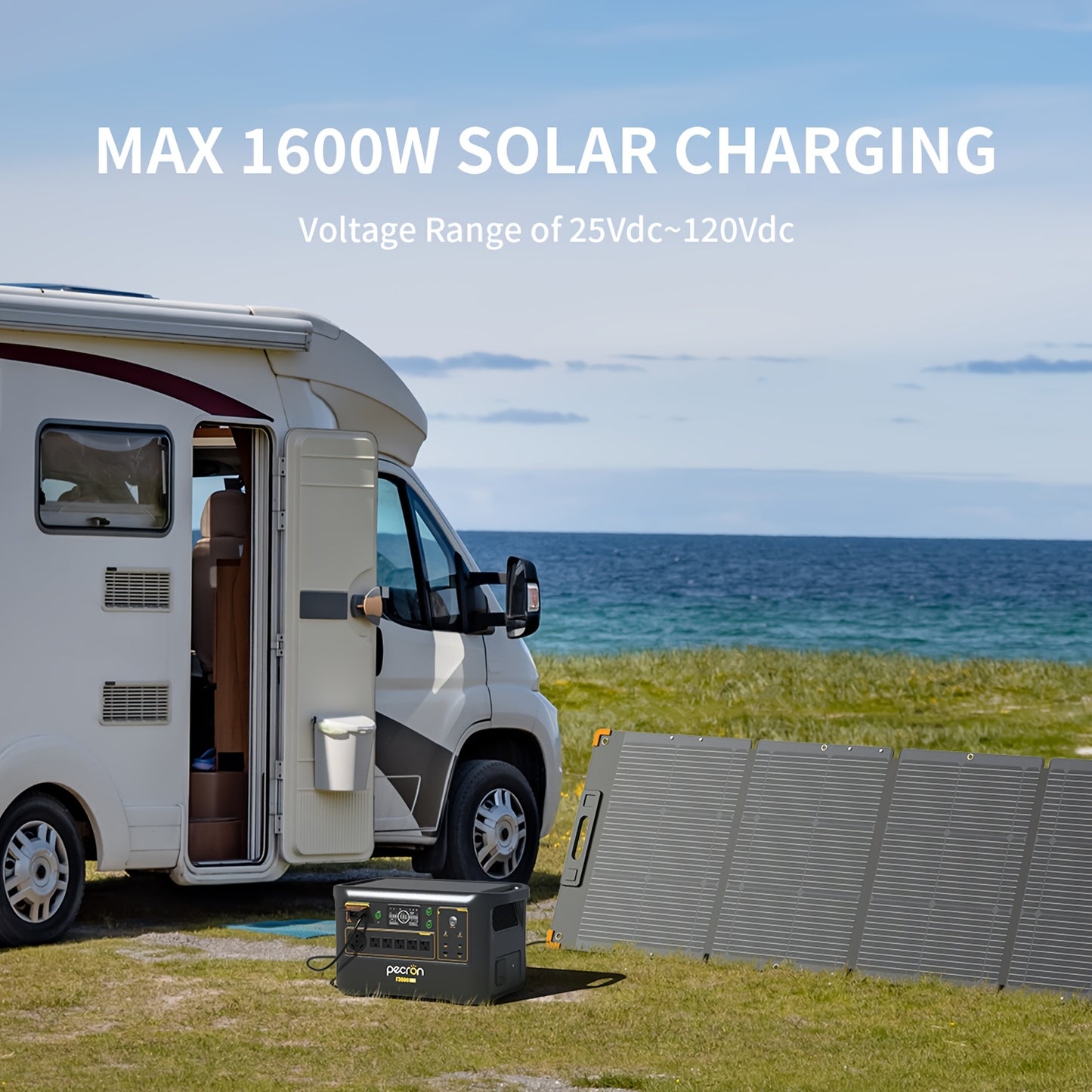 PECRON F3000LFP 3600W/3072Wh Portable Power Station, 13 Versatile Output PD 100W USB-C UPS Function BMS LiFePo4 Battery for Home Emergency, Outdoor Camping, Road Travel, RV, Off-Grid