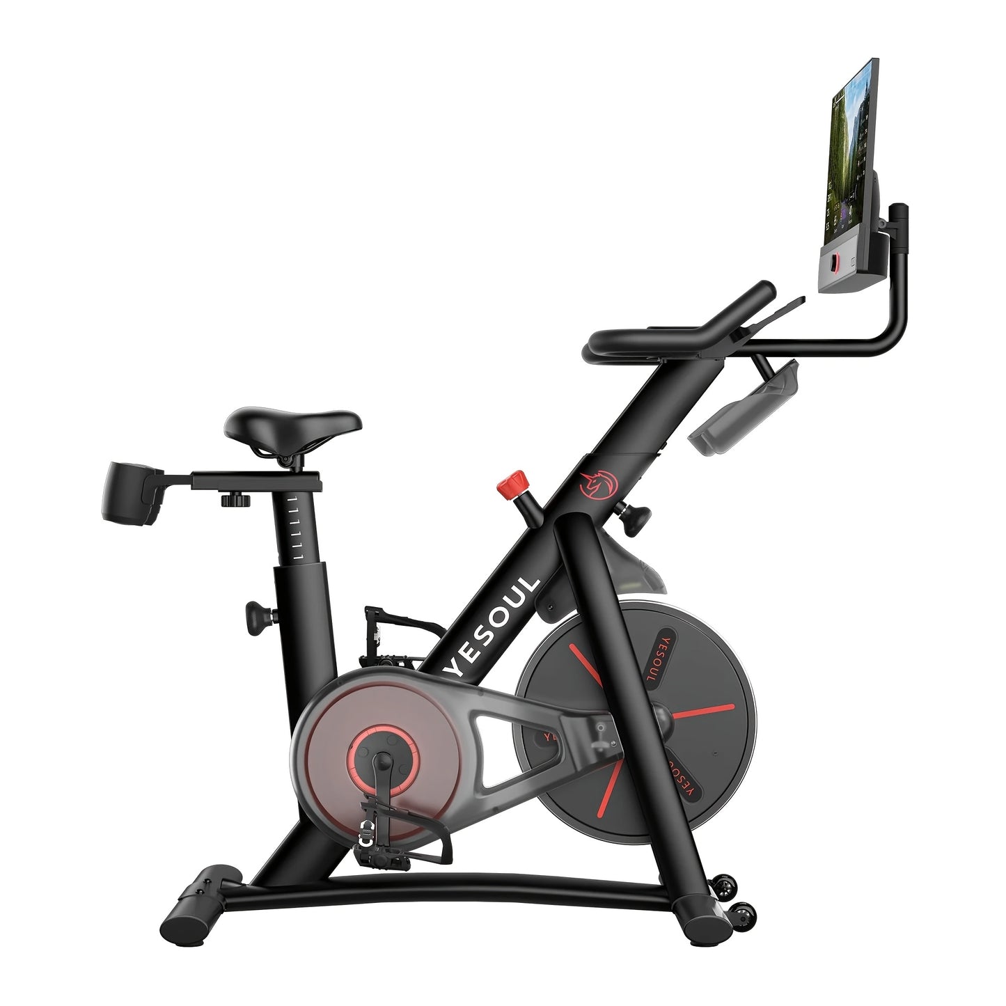 Exercise Bike G1m Max (Bike with Screen) Smart Exercise Bike with 21.5" HD Screen, Low Noise Indoor Cycling Bike for Home Gym Fitness Equipment Trainer Four-speaker Surround Sound