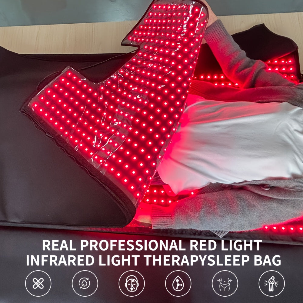 FDA cleared Large Red Light Blanket 2520 LEDs Infrared Red Light Sleep Bag for Full Body, Resolve, Relieve Joint or Back, Red Light mat 660 & 850nm Wavelengths, 71in X 32in local warehouse