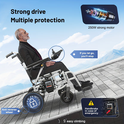 A Comfortable And Safe New Experience, A Portable Electric Wheelchair for Easy Travel, A 25-mile Long Distance, An All-terrain Electric Wheelchair, High Mobility, Free Travel And Control