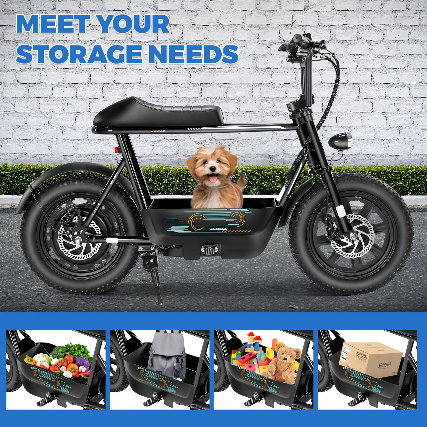 Adults Electric Scooter, Electric Off-road Scooter, 350W Motor, 16" Fat Tires, 20 Mph, 17.5Miles, 36V 5.2ah Large Battery with LCD Display And Dual Disc Brakes, with Seat And Basket, 300lbs Max Load