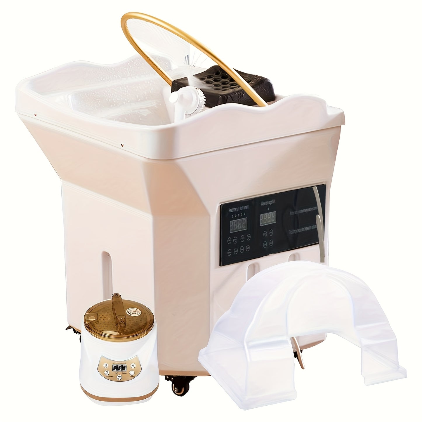 Equipment for Head Spa, Including a Shampoo Basin, a Large 15.85gal Water Tank with Fumigation And Water Circulation, Designed for Japanese Massage And Light Therapy for Head Care, Intended for Use with a Shampoo Bed (Bed Not Included)