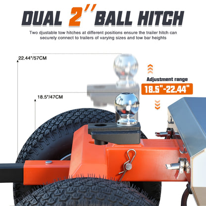 Trailer Trolley, 6 Wheels, Maximum 7500 Pounds All Terrain Wheels, Adjustable Speed, Reverse/drive/brake, 2-inch/4-inch Ball Hitch Installation, Suitable for Moving RVs, Car Trailers, Campers