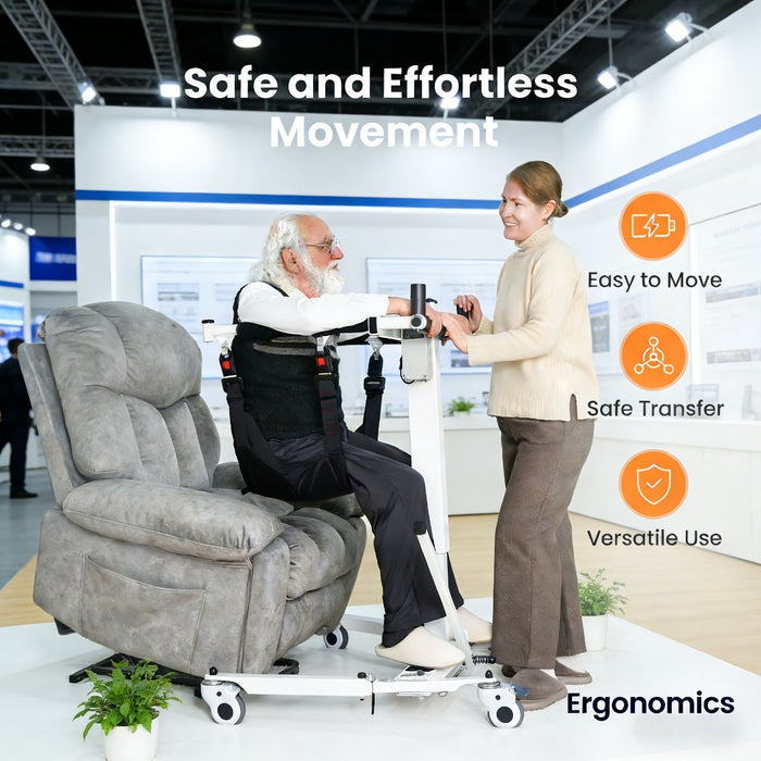 Foldable Electric Transfer Lift, MAIDeSITe Q6 Patient Lift Assist Chair, Seniors Mobility Aid For Home Nursing Car