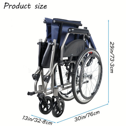 [only 23lbs] Multi-function Manual Wheelchair with Handbrake, Adult Wheelchair, Light Foldable Wheelchair, 20-inch Rear Wheel, Foldale Pedal, for Seniors