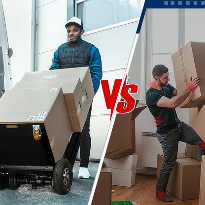 Sturdy Stair Climbing Cart - Supports Up to 900 Pounds, Features 3-Fold Modes with Extendable Handle, Convenient for Transporting Stairs | Perfect for Relocation, Warehousing & Business Applications