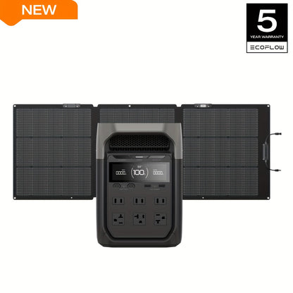 ECOFLOW DELTA 3 Portable Power Station & 20W GaN Charger Solar Generator - 1024Wh LiFePO4 Battery, 1800W Output, 56-Min Fast Charge, Dual-Power (Battery/), 10-Year Durability for Home Backup, Outdoors, RV, Camping - Compatible