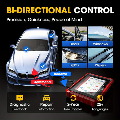 LAUNCH X431 PROS Elite 2025 New Bidirectional Scan Tool, 38+ Services, ECU Coding, All-In-One Full System Diagnostic Scanner, Support CANFD & Doip, FCA Autoauth, V.A.G Guided, 2 Years Free Update, Without Battery
