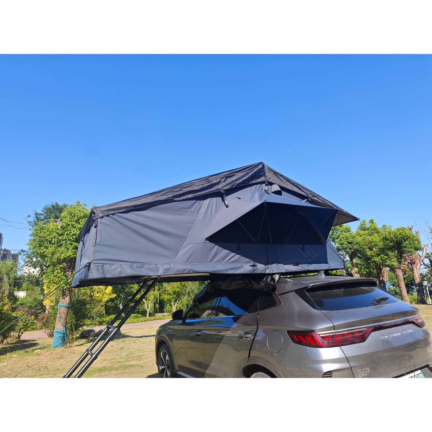 RTT Roof Top Tent for Truck Camping or Overlanding - Softshell Side Open Design with Telescopic Ladder for Easy Access - Waterproof