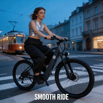 Electric Bike with Rear Hub Motor And Mechanical Disc Brake, Equipped with Removable Battery, 24-Hour Customer Service, Free Lock Tool Kit Phone Holder, 24-Inch Hub, 48V, 500W Motor, And Standard EBIKE Configuration. Father'S Day Gifts
