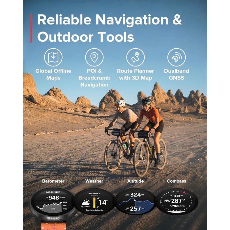 Suunto Race S GPS Sports Watch with AMOLED Touchscreen, Heart Rate and Fitness Tracker - Power Orange