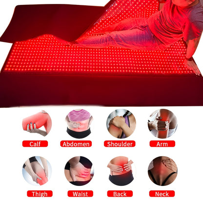 FDA cleared Large Red Light Blanket 2520 LEDs Infrared Red Light Sleep Bag for Full Body, Resolve, Relieve Joint or Back, Red Light mat 660 & 850nm Wavelengths, 71in X 32in local warehouse