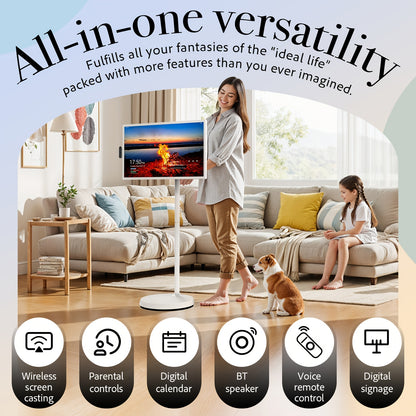 Black Friday Christmas Upgrade! Apolosign 32" 4K UHD Touchscreen Portable TV | 16GB+128GB Android 14, 9300mAh Perfect Holiday Gift