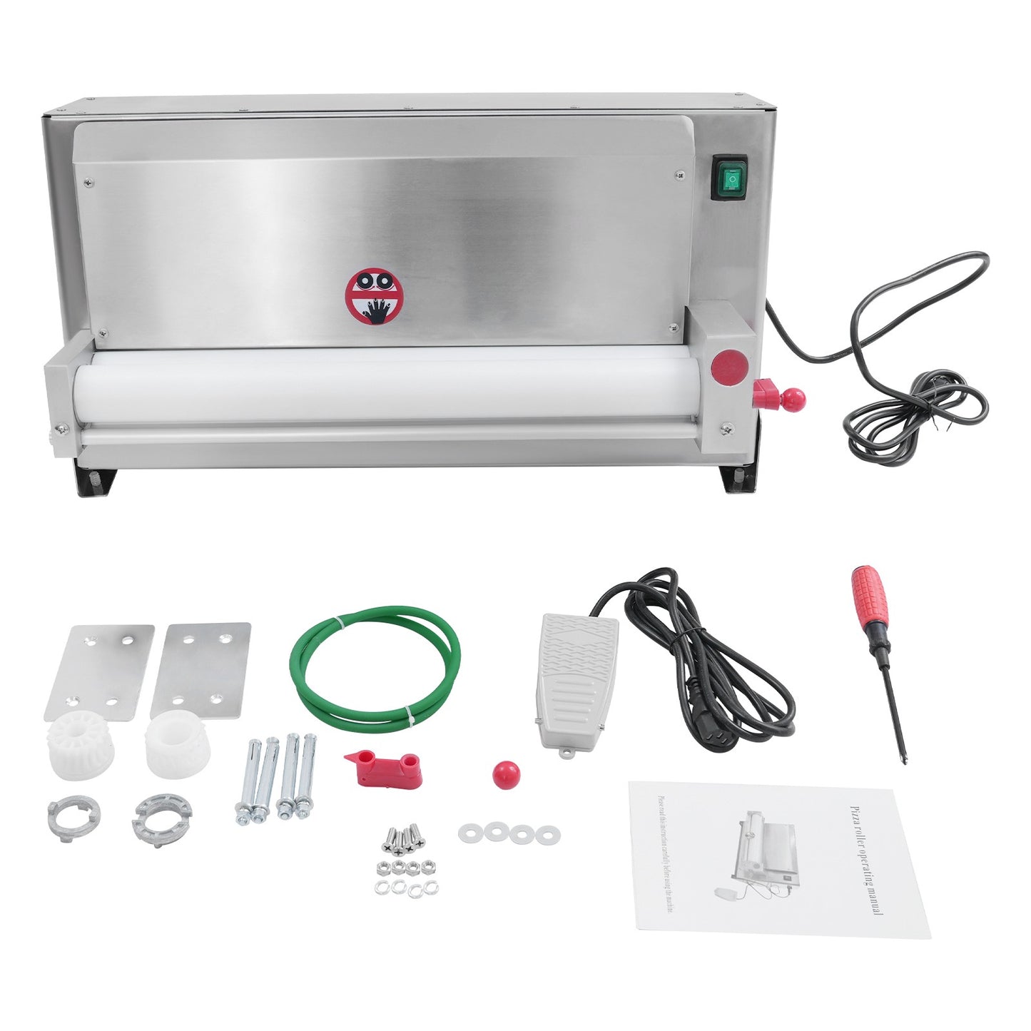 3"-18" Pizza Dough Roller Sheeter Automatic Commercial Pizza Dough Roller Press for Pizzerias, Restaurants, Hotels, Cake Shops, Dessert Shops, Pancake Shops: Electric Pizza Press Shaping Machine, Adjustable Thickness,, Restaurant Equipment