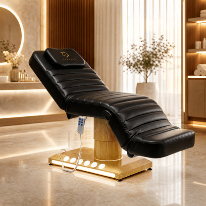 Full Electrical Massage Table, 3 Motors Facial Chair With Remote And Foot Controller, Tattoo Chair For Esthetician With Pillow, Beauty Bed With Removable Headrest For Spa, Salon, Waxing