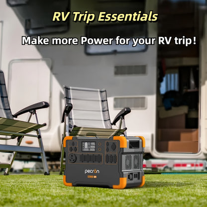 PECRON E2000LFP 1920Wh/2000W Portable Power Station with 5×2000W Outlets, Fast Charging Solar Power Bank, LiFePO4 Battery for Home Bkup & Outdoor Camping Emergency