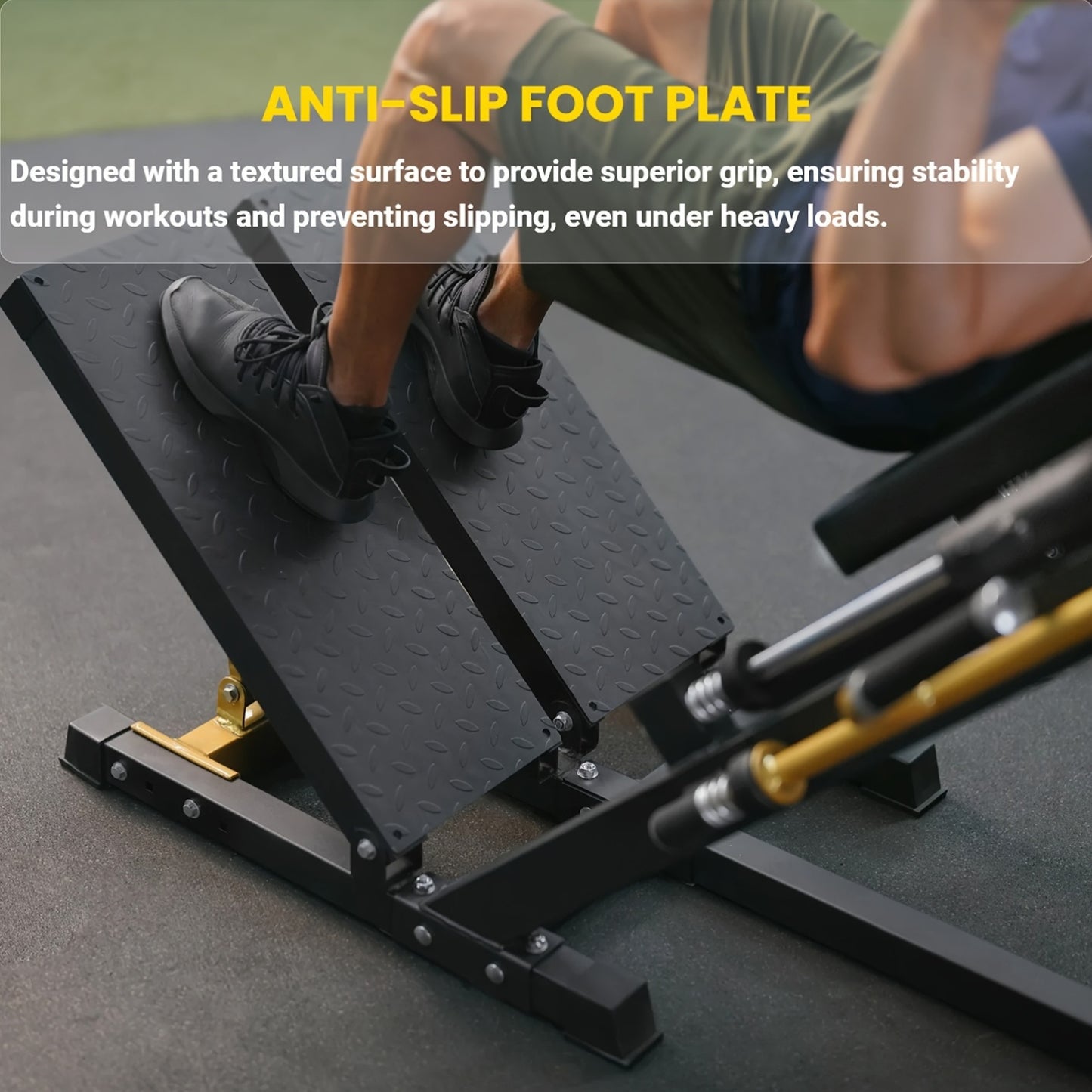 Hack Squat Equipment Featuring an Adjustable ISO Foot Plate And High-Precision Linear Bearings for Home Fitness