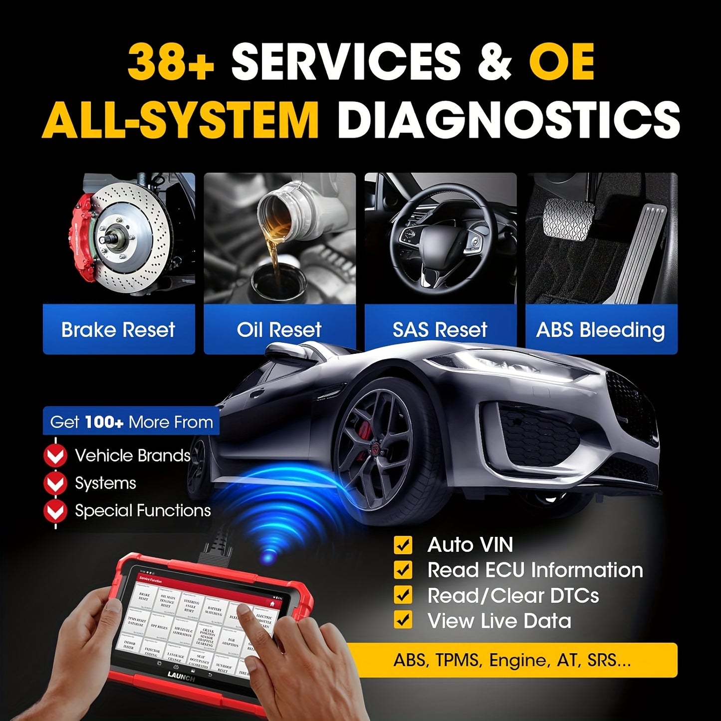 LAUNCH X431 PROS Elite 2025 New Bidirectional Scan Tool, 38+ Services, ECU Coding, All-In-One Full System Diagnostic Scanner, Support CANFD & Doip, FCA Autoauth, V.A.G Guided, 2 Years Free Update, Without Battery