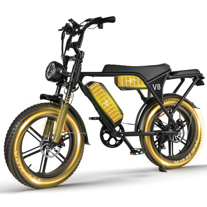Electric Bike, Dual Battery V8 Max E-Bike - 100km Range & 19mph Speed, 500W Adults Electric Bicycle for City Commuting & Trail Ridin, Electric Bike for Adults, Ebikes for Adults, E Bike, Ebike
