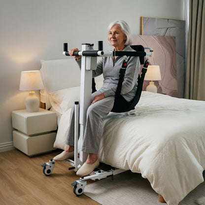 Foldable Electric Transfer Lift, MAIDeSITe Q6 Patient Lift Assist Chair, Seniors Mobility Aid For Home Nursing Car